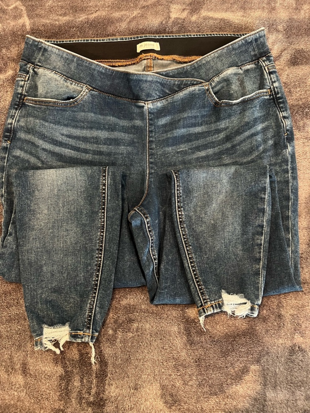 Women’s Distressed Blue Denim Jeans